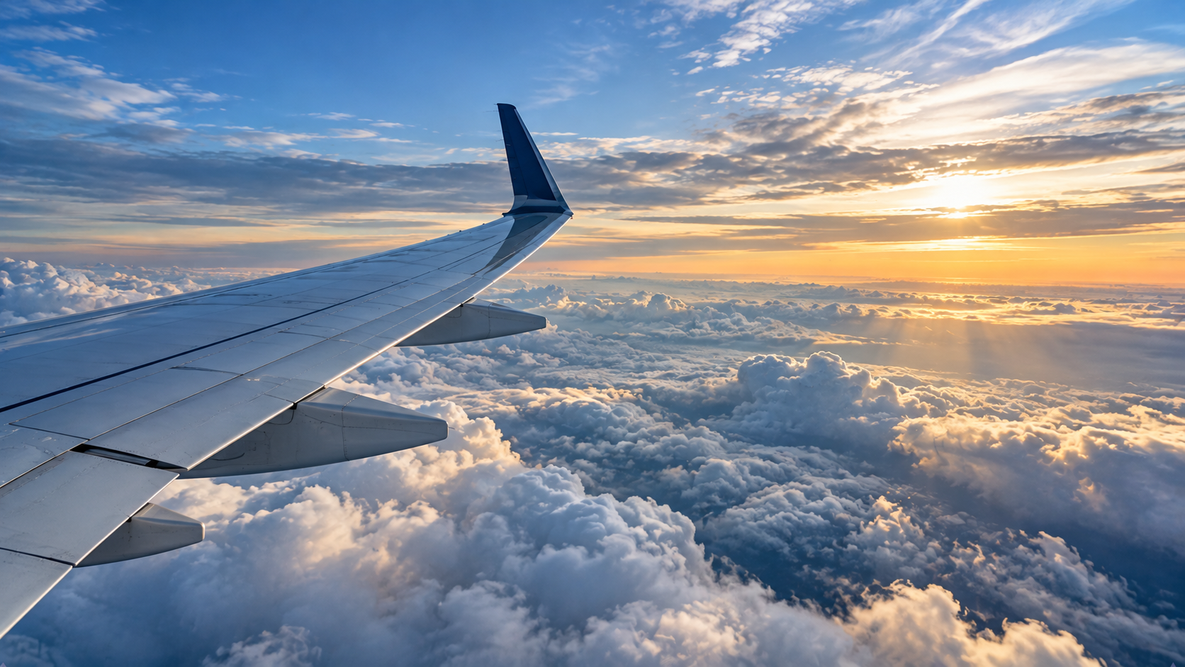Wing Above the Golden Cloudscape
