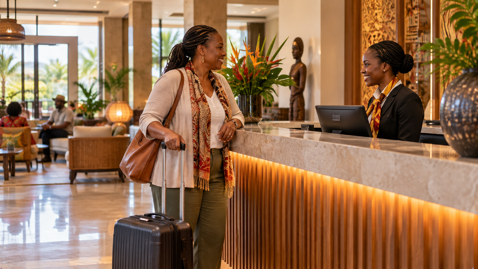 Warm Welcome at the Hotel Reception